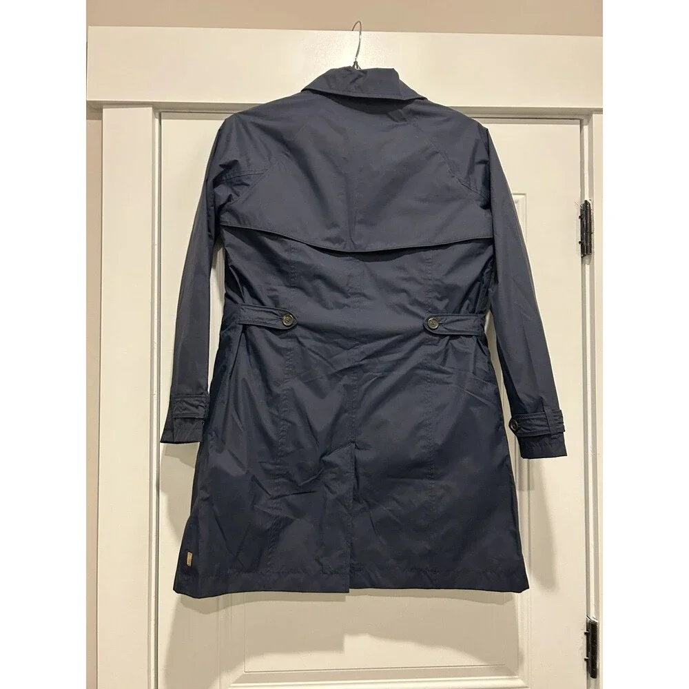 Timberland Women HyVent Waterproof 2 in 1 Trench Coat Blue Small Quilted Liner